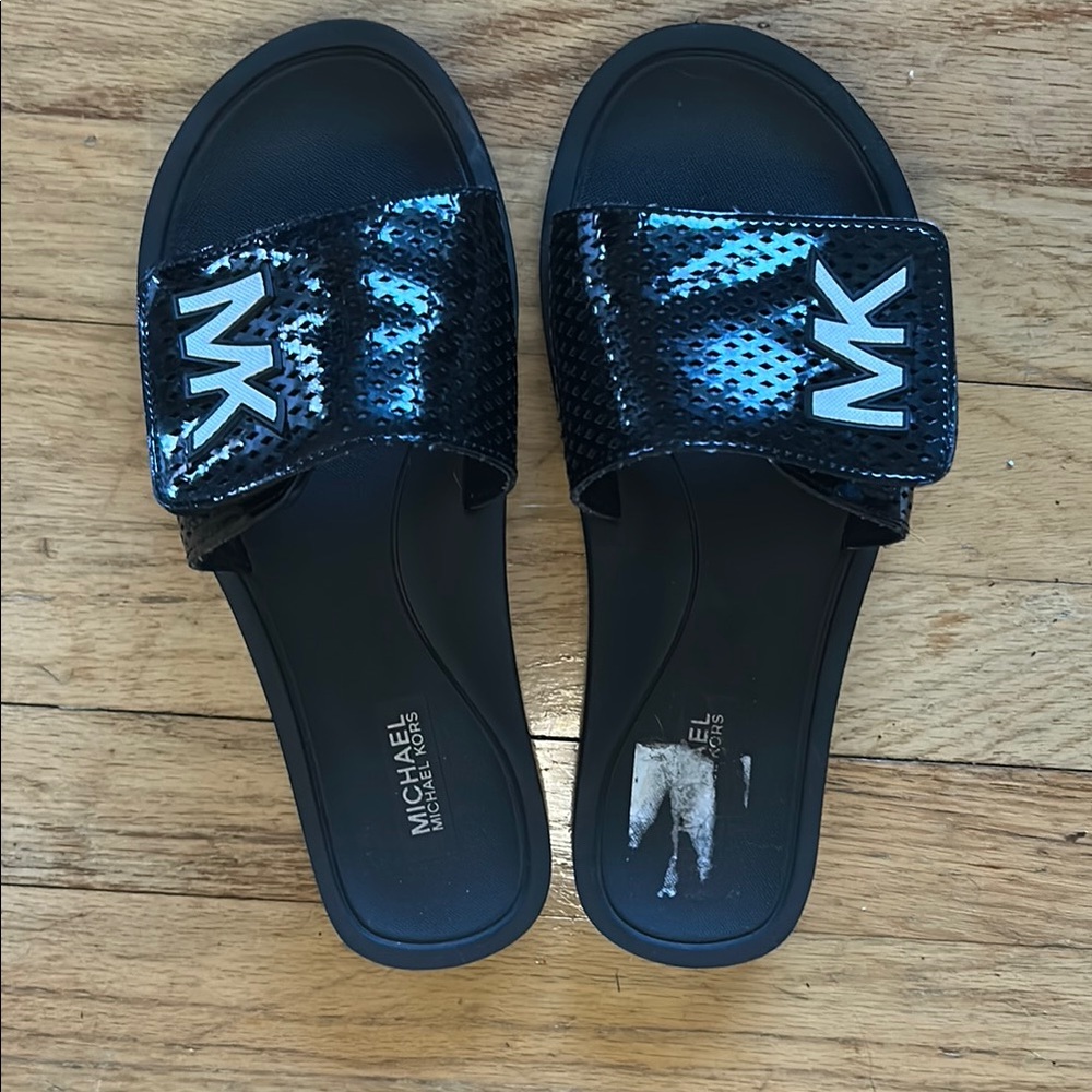 Michael Kors Black Iridescent Sandals